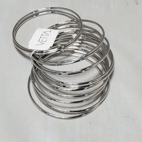 Vetta 13-Piece Silver Bangle Set - Picture 1 of 5